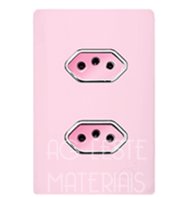 Conjunto Tomada Dupla 10A 4x2 - Novara Especiais Petala